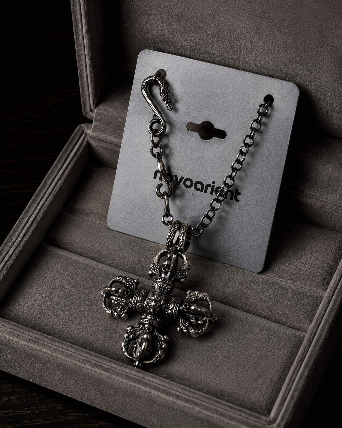 Tibetan Vajra Cross Pendant Necklace Main image