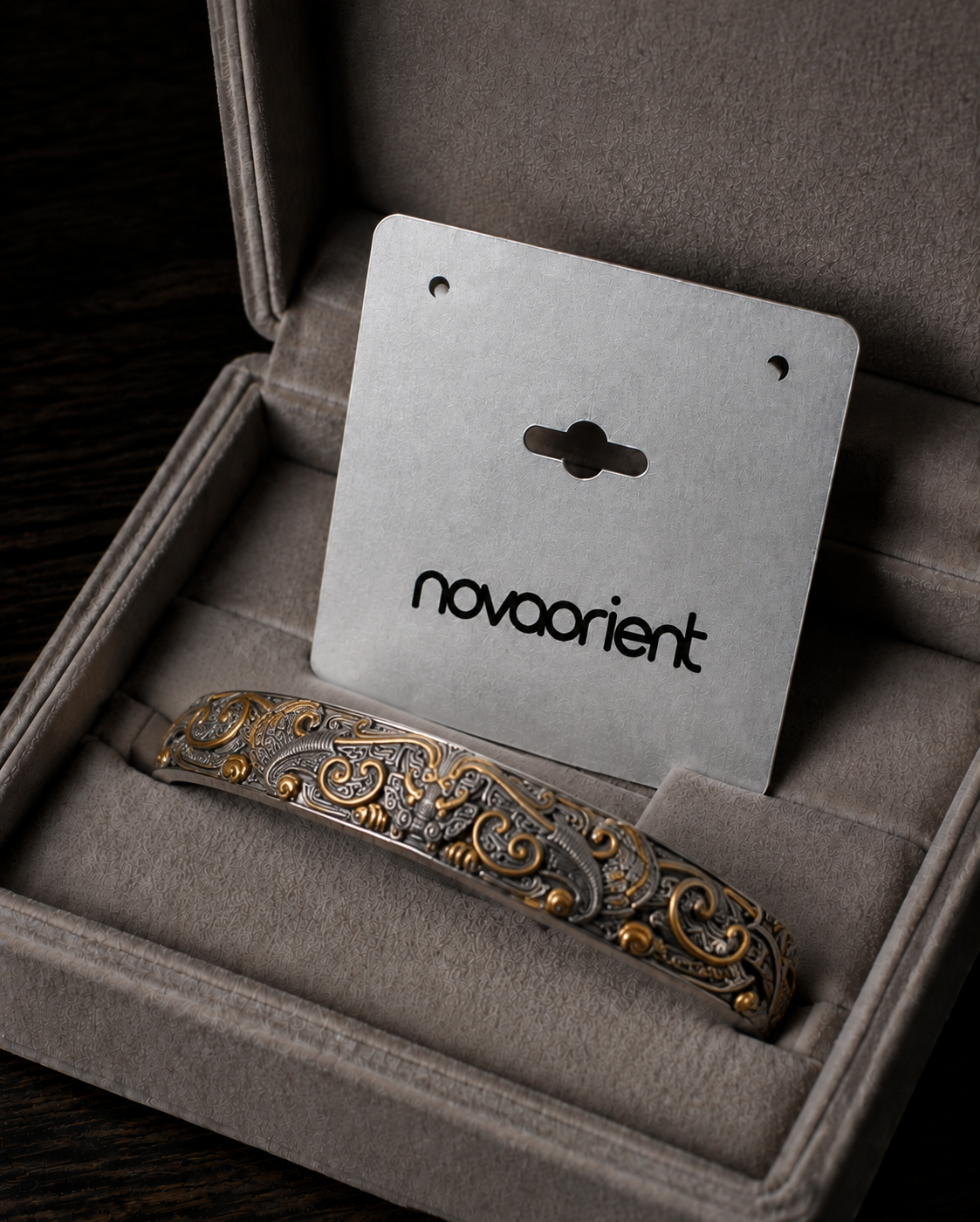 Taotie Bronze Beast Open Cuff Bracelet