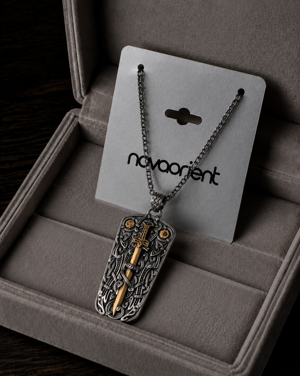 Celtic Justice Sword Crown Pendant