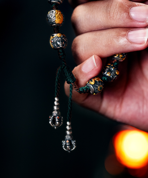 Tibetan Prayer Bead Charm Bracelet Secondary image
