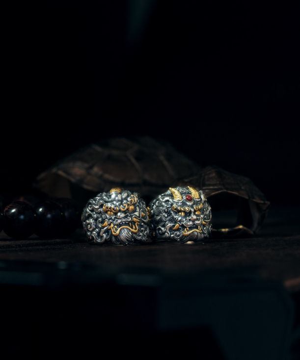 Pixiu Yin Yang Guardian Ring Secondary image