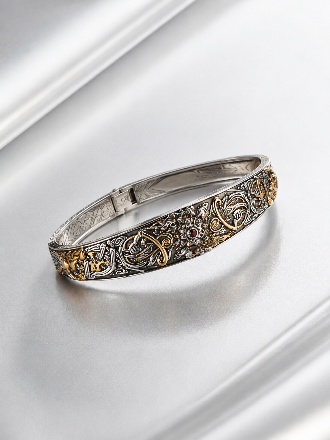 Celtic Twin Wolf Bracelet